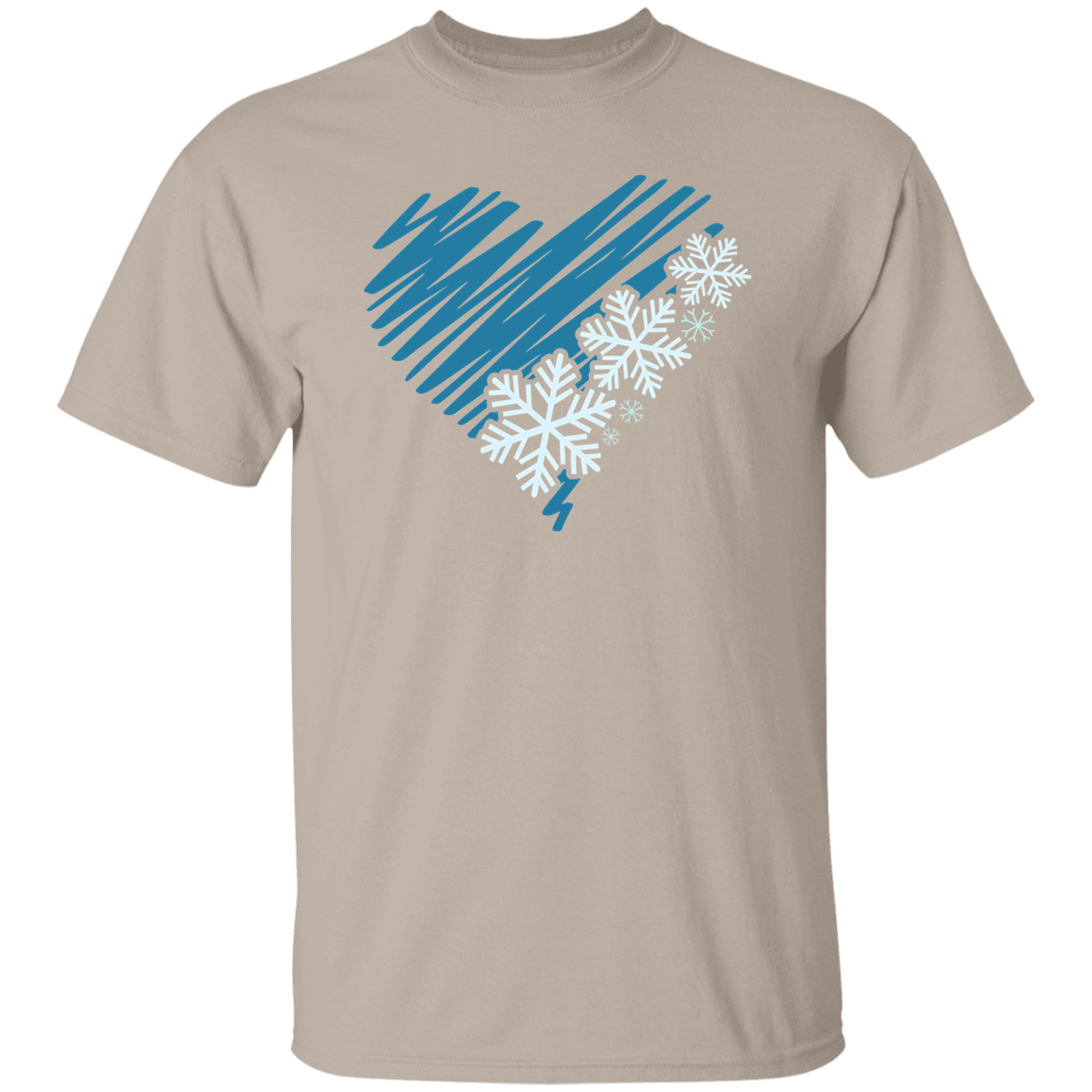 Heart & Snowflakes 2 G500 5.3 oz. T-Shirt Heart & Snowflakes 2 G500 5.3 oz. T-Shirt