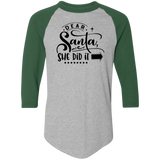 Dear Santa She Did It 4420 Colorblock Raglan Jersey Dear Santa She Did It 4420 Colorblock Raglan Jersey