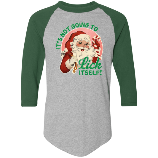 It'S Not Going To Lick Itself 4420 Colorblock Raglan Jersey