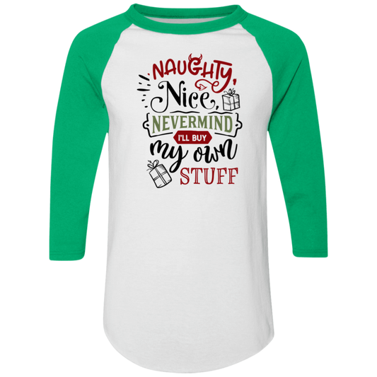 Naughty Nice Nevermind 4420 Colorblock Raglan Jersey