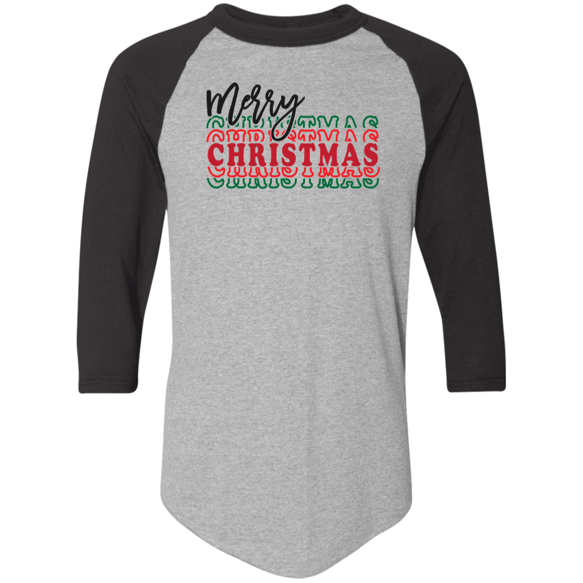 Merry Christmas 3 4420 Colorblock Raglan Jersey Merry Christmas 3 4420 Colorblock Raglan Jersey