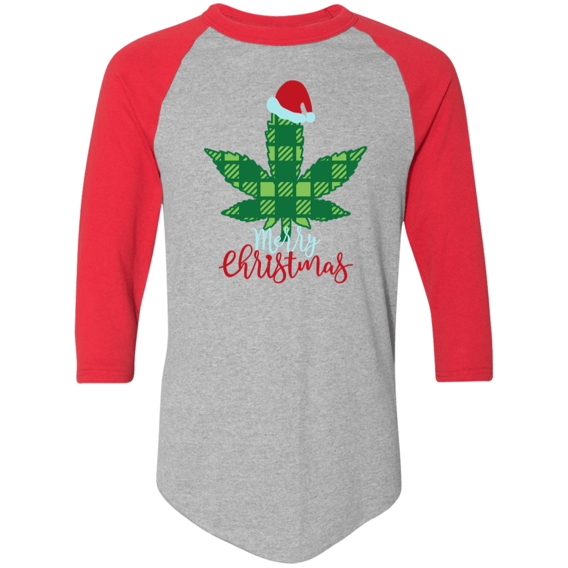 Weed Merry Christmas 4420 Colorblock Raglan Jersey Weed Merry Christmas 4420 Colorblock Raglan Jersey