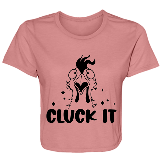 Cluck It B8882 Ladies' Flowy Cropped Tee