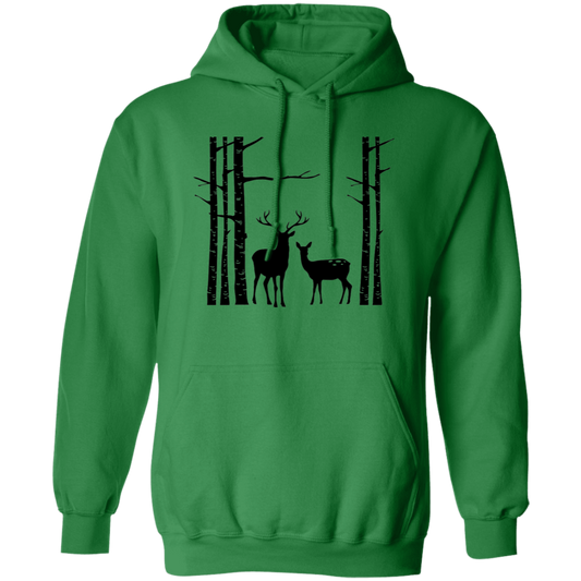 Birch Trees And Deers Hoodie - Unisex