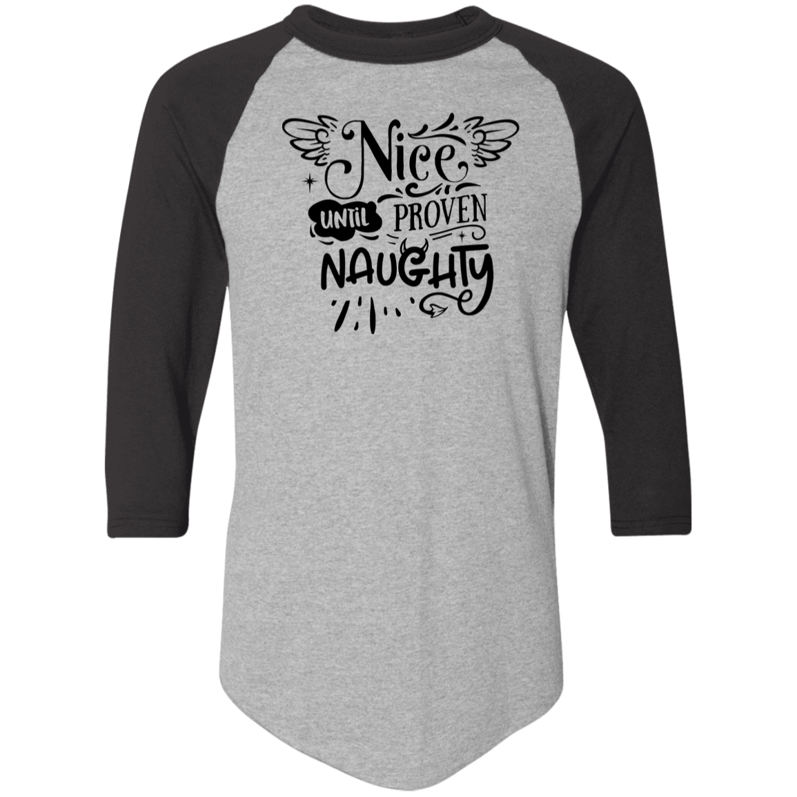 Nice Until Proven Naughty 4420 Colorblock Raglan Jersey Nice Until Proven Naughty 4420 Colorblock Raglan Jersey