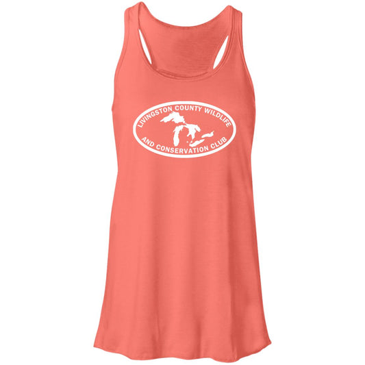 LCWCC Lakes - White B8800 Flowy Racerback Tank