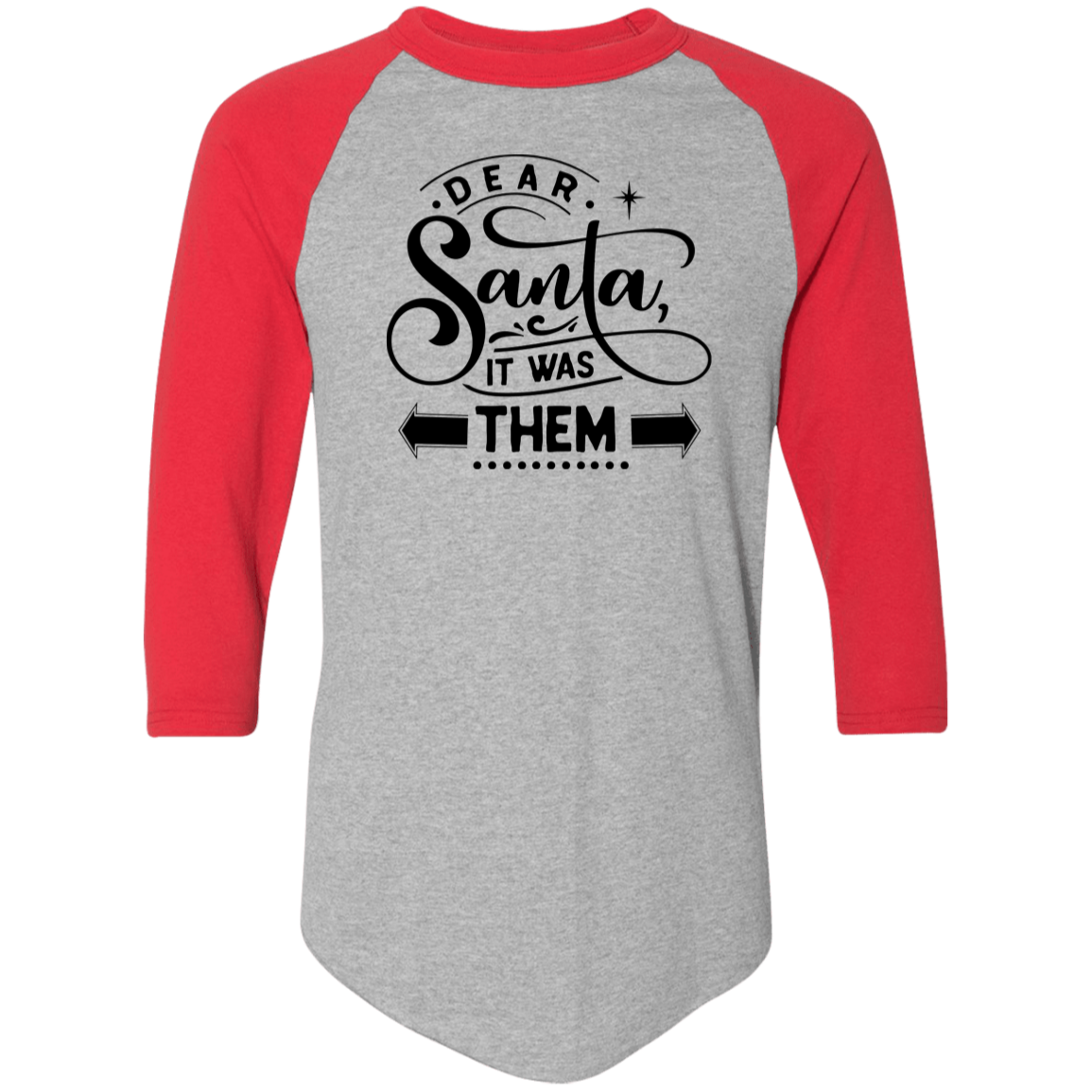 Dear Santa It Was Them 4420 Colorblock Raglan Jersey Dear Santa It Was Them 4420 Colorblock Raglan Jersey