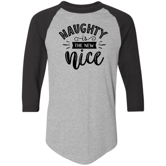Naughty Is The New Nice 4420 Colorblock Raglan Jersey
