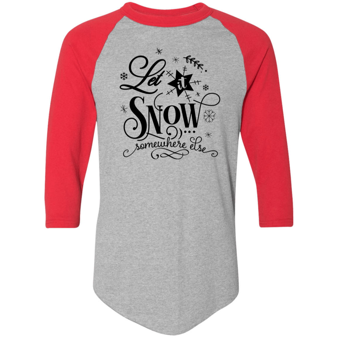 Let It Snow Somewhere Else 4420 Colorblock Raglan Jersey Let It Snow Somewhere Else 4420 Colorblock Raglan Jersey