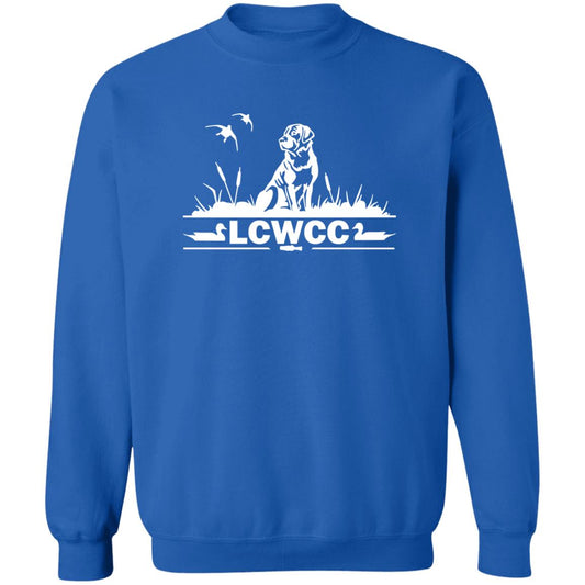 LCWCC Dog - White G180 Crewneck Pullover Sweatshirt
