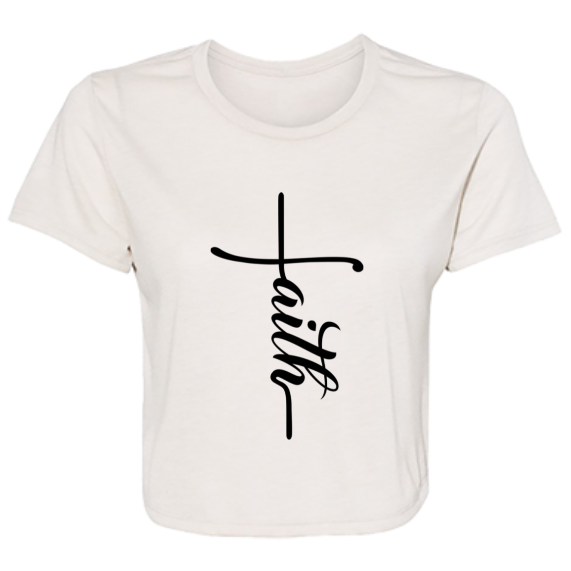 Faith B8882 Ladies' Flowy Cropped Tee Faith B8882 Ladies' Flowy Cropped Tee