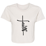 Faith B8882 Ladies' Flowy Cropped Tee Faith B8882 Ladies' Flowy Cropped Tee
