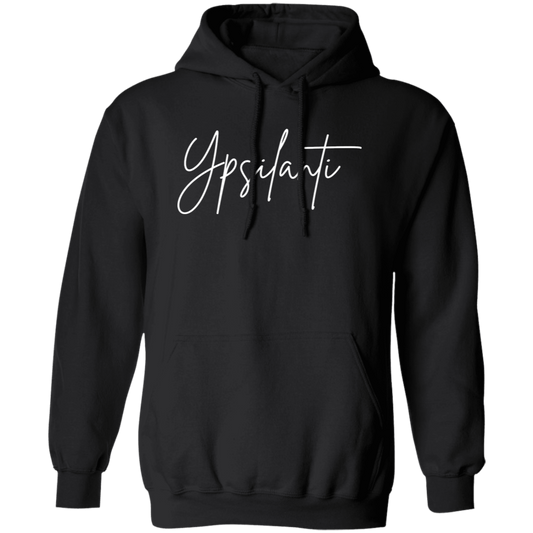 Ypsilanti Skinny 1 White G185 Gildan Pullover Hoodie