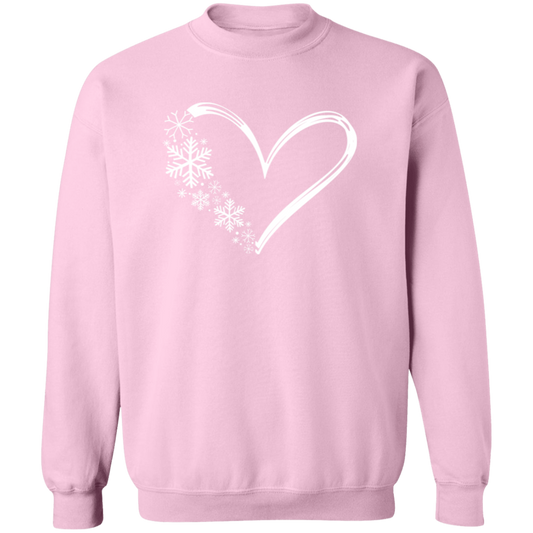 Heart & Snowflakes 1 Crewneck Sweatshirt - Unisex