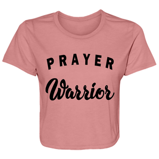 Prayer Warrior B8882 Ladies' Flowy Cropped Tee
