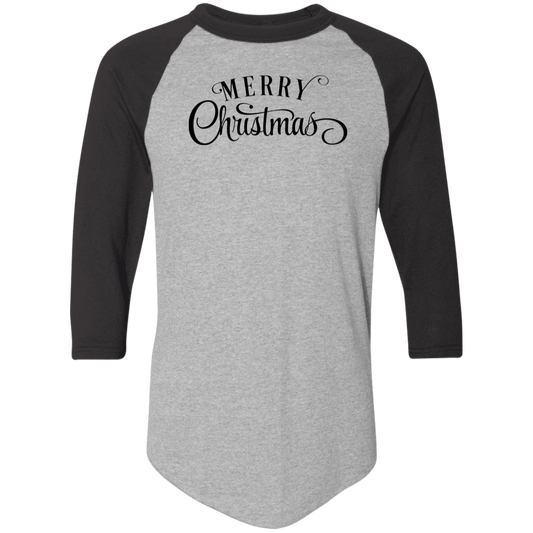 Merry Christmas 1 4420 Colorblock Raglan Jersey