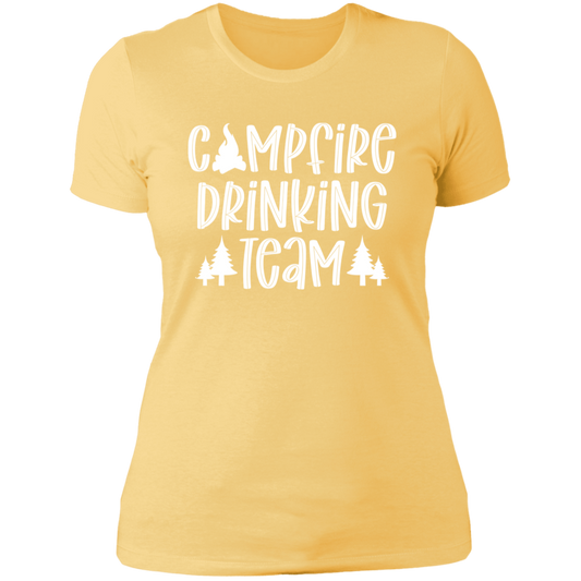 Campfire Drinking Team 2 W NL3900 Ladies' Boyfriend T-Shirt