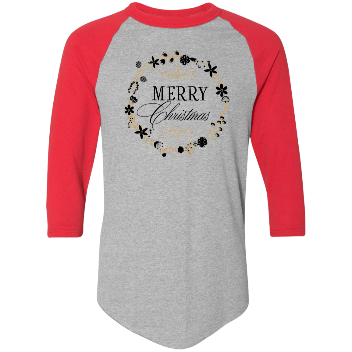 Merry Christmas 2 4420 Colorblock Raglan Jersey Merry Christmas 2 4420 Colorblock Raglan Jersey
