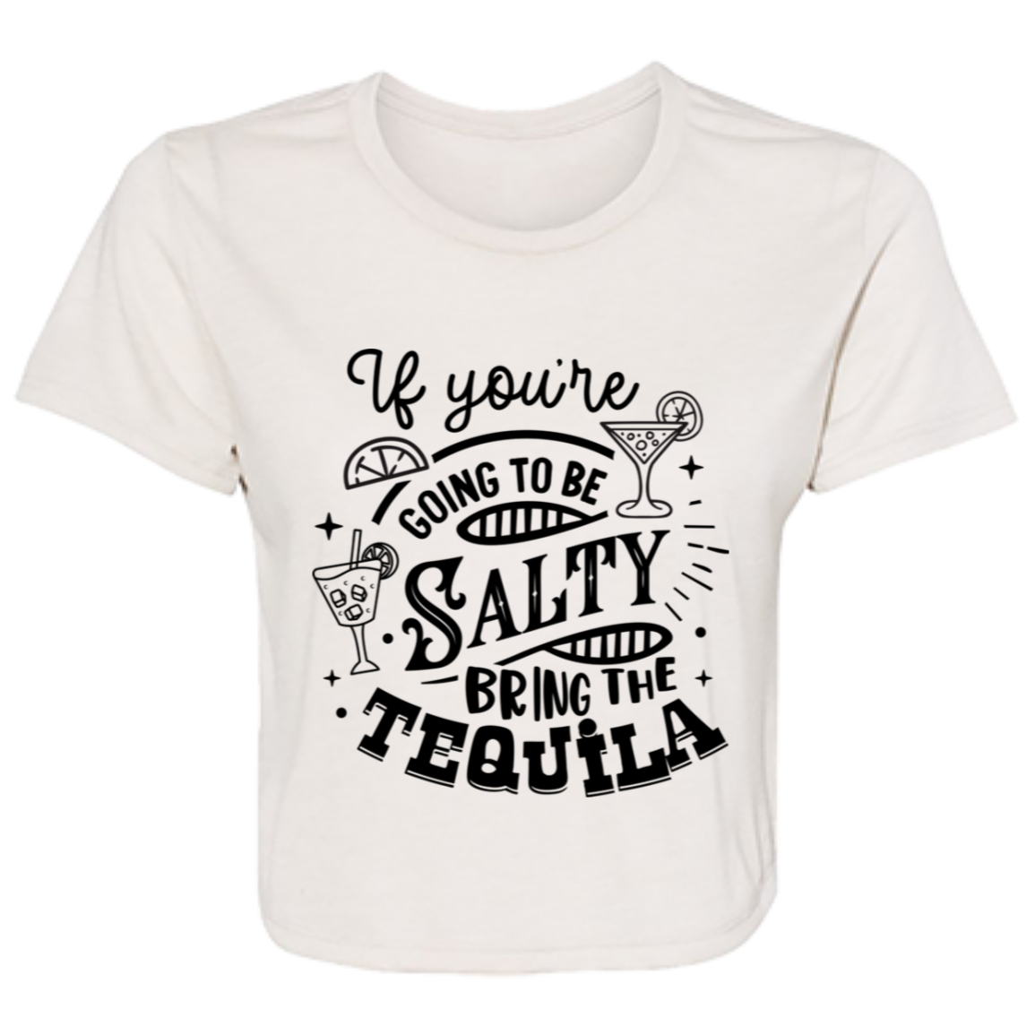 If Youre Going B8882 Ladies' Flowy Cropped Tee If Youre Going B8882 Ladies' Flowy Cropped Tee