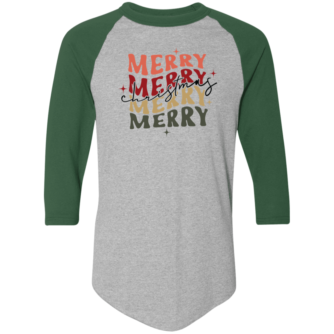 Merry Christmas Retro Wave 4420 Colorblock Raglan Jersey Merry Christmas Retro Wave 4420 Colorblock Raglan Jersey