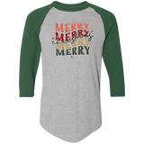 Merry Christmas Retro Wave 4420 Colorblock Raglan Jersey Merry Christmas Retro Wave 4420 Colorblock Raglan Jersey