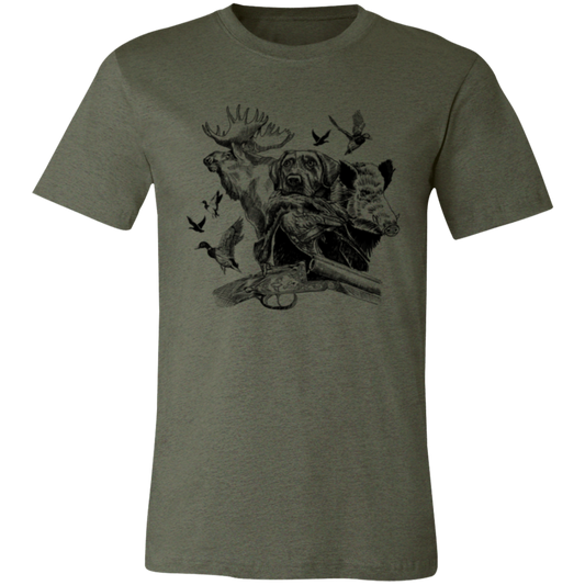 Hunting Dog 2 3001C Unisex Jersey Short-Sleeve T-Shirt