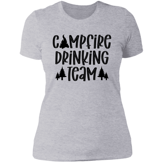 Campfire Drinking Team 2 B NL3900 Ladies' Boyfriend T-Shirt