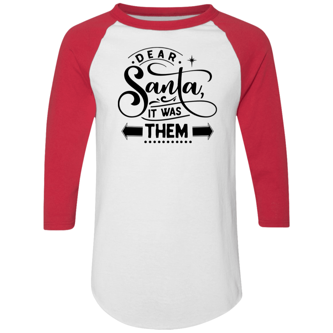 Dear Santa It Was Them 4420 Colorblock Raglan Jersey Dear Santa It Was Them 4420 Colorblock Raglan Jersey