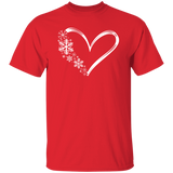 Heart & Snowflakes 1 G500 5.3 oz. T-Shirt Heart & Snowflakes 1 G500 5.3 oz. T-Shirt