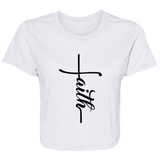 Faith B8882 Ladies' Flowy Cropped Tee Faith B8882 Ladies' Flowy Cropped Tee