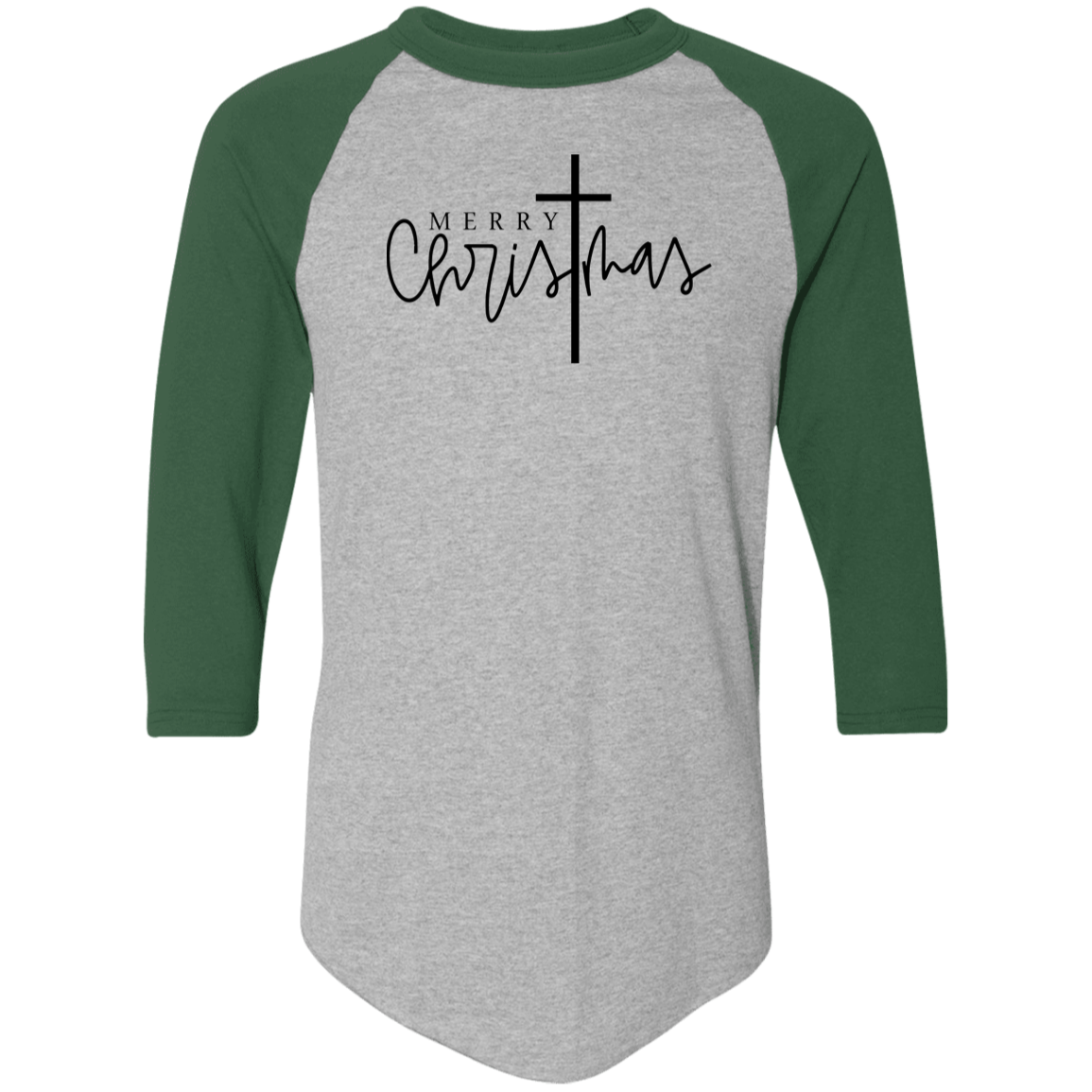 Merry Christmas Cross 4420 Colorblock Raglan Jersey Merry Christmas Cross 4420 Colorblock Raglan Jersey