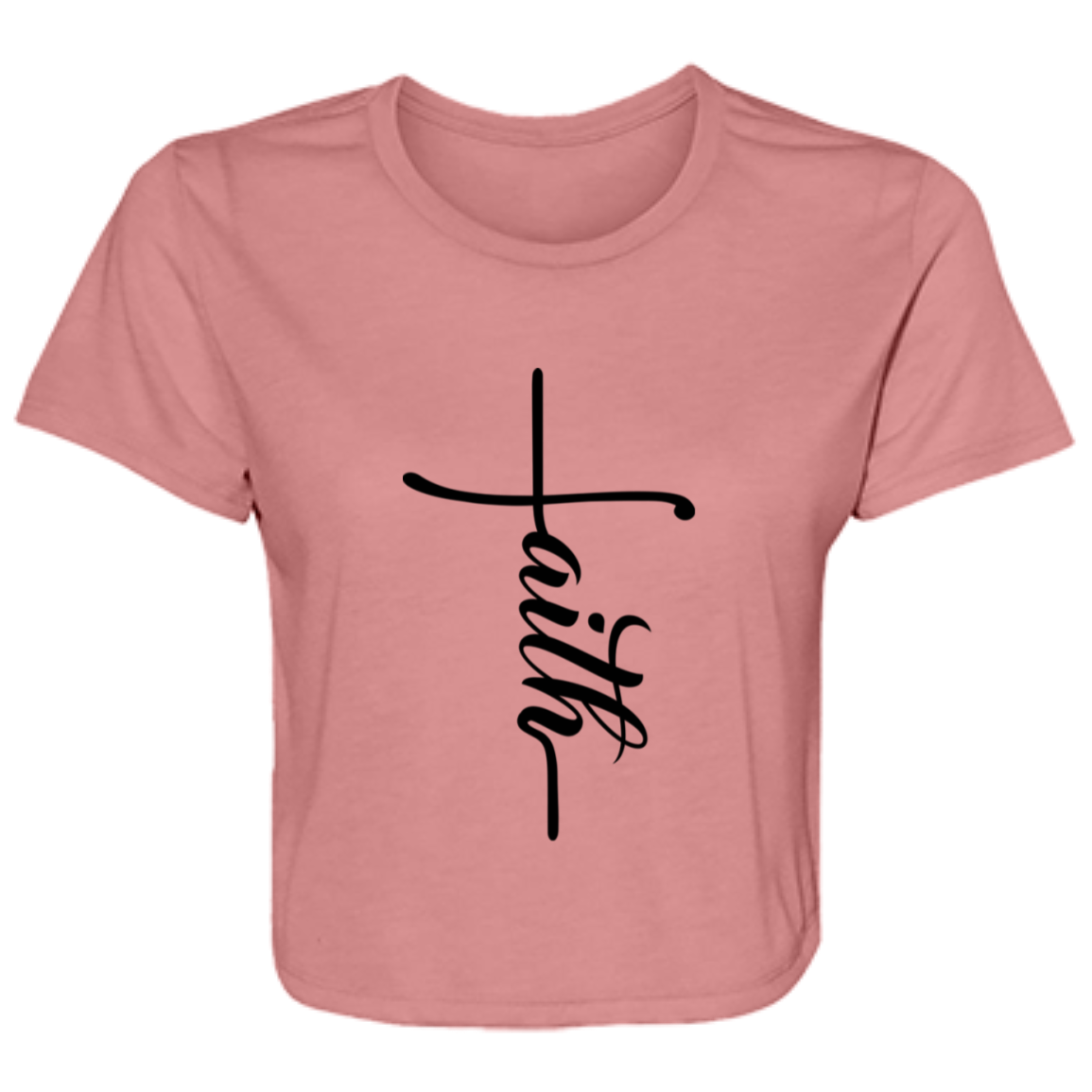 Faith B8882 Ladies' Flowy Cropped Tee Faith B8882 Ladies' Flowy Cropped Tee