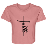 Faith B8882 Ladies' Flowy Cropped Tee Faith B8882 Ladies' Flowy Cropped Tee