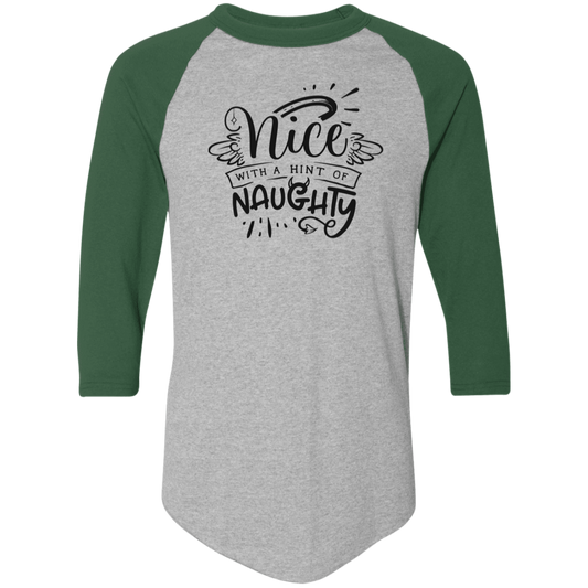 Nice With A Hint Of Naughty 4420 Colorblock Raglan Jersey