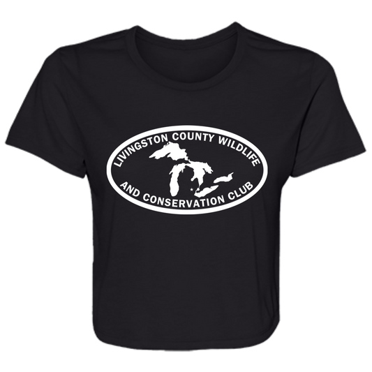 LCWCC Lakes 3 B8882 Ladies' Flowy Cropped Tee