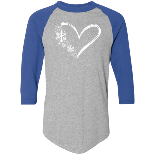 Heart & Snowflakes 1 4420 Colorblock Raglan Jersey