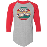 Merry Christmas Retro Circle 4420 Colorblock Raglan Jersey Merry Christmas Retro Circle 4420 Colorblock Raglan Jersey