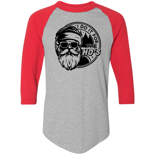 I Do It All For The Ho's Black 4420 Colorblock Raglan Jersey