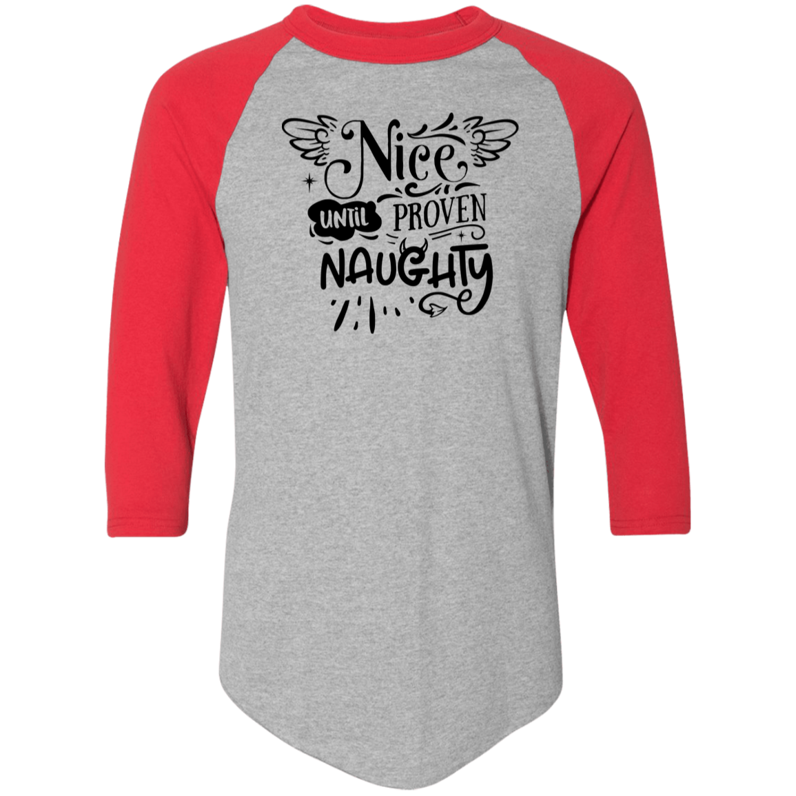 Nice Until Proven Naughty 4420 Colorblock Raglan Jersey Nice Until Proven Naughty 4420 Colorblock Raglan Jersey