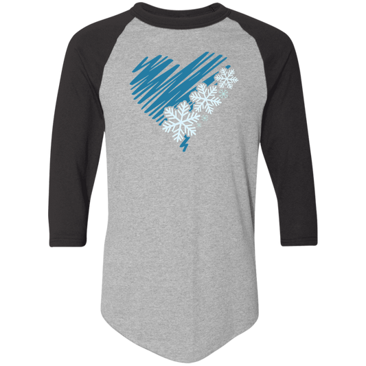 Heart & Snowflakes 2 4420 Colorblock Raglan Jersey