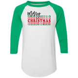 Merry Christmas 3 4420 Colorblock Raglan Jersey Merry Christmas 3 4420 Colorblock Raglan Jersey
