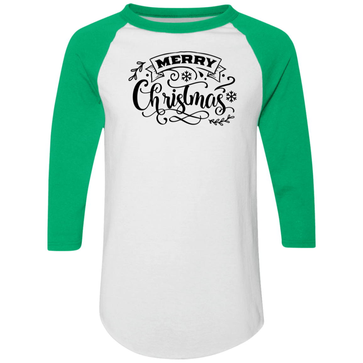 Merry Christmas 4 4420 Colorblock Raglan Jersey Merry Christmas 4 4420 Colorblock Raglan Jersey