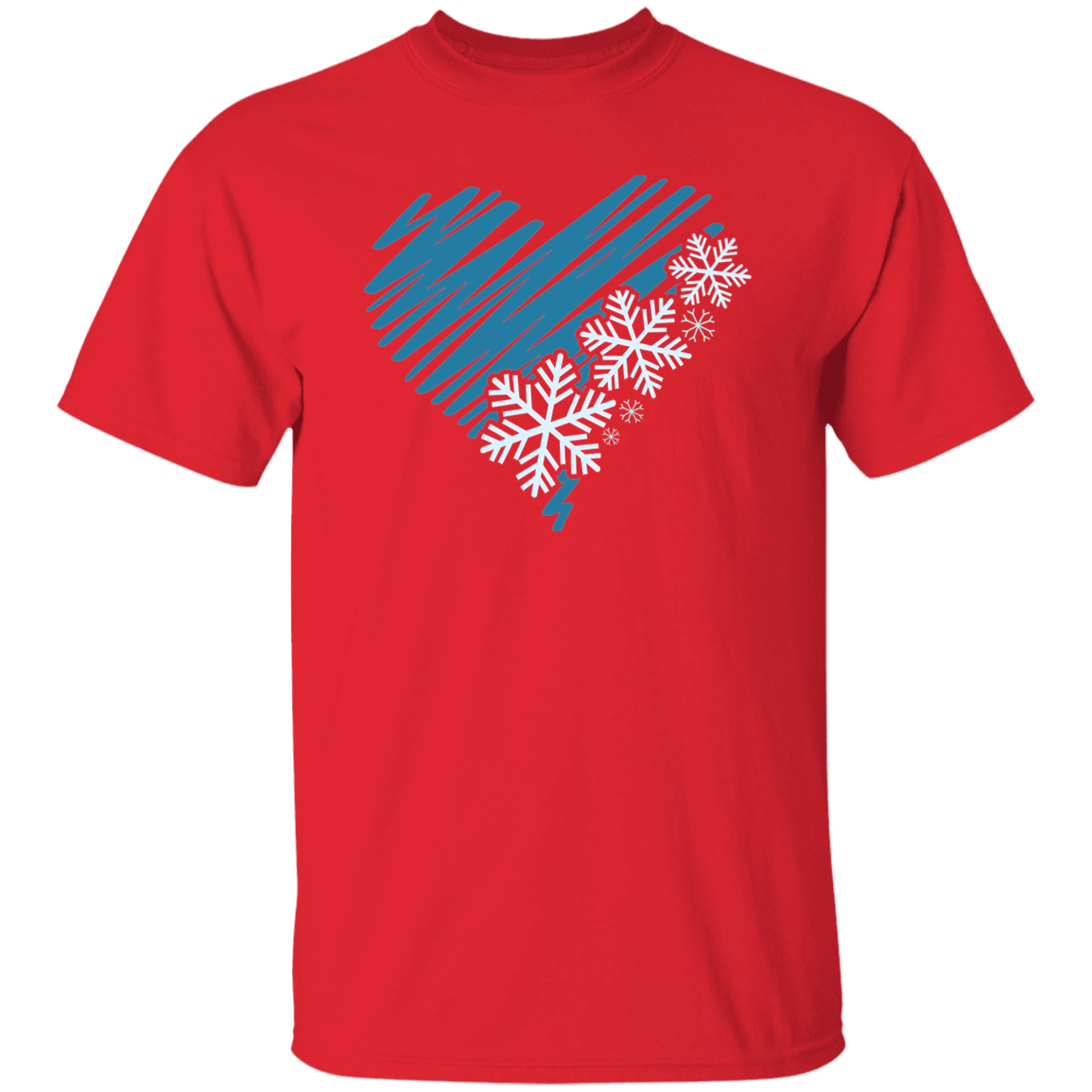 Heart & Snowflakes 2 G500 5.3 oz. T-Shirt Heart & Snowflakes 2 G500 5.3 oz. T-Shirt