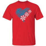 Heart & Snowflakes 2 G500 5.3 oz. T-Shirt Heart & Snowflakes 2 G500 5.3 oz. T-Shirt
