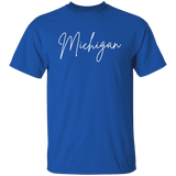 Michigan Skinny 1 White G500 5.3 oz. T-Shirt Michigan Skinny 1 White G500 5.3 oz. T-Shirt