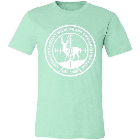 LCWCC Deer Target - White 3001C Unisex Jersey Short-Sleeve T-Shirt