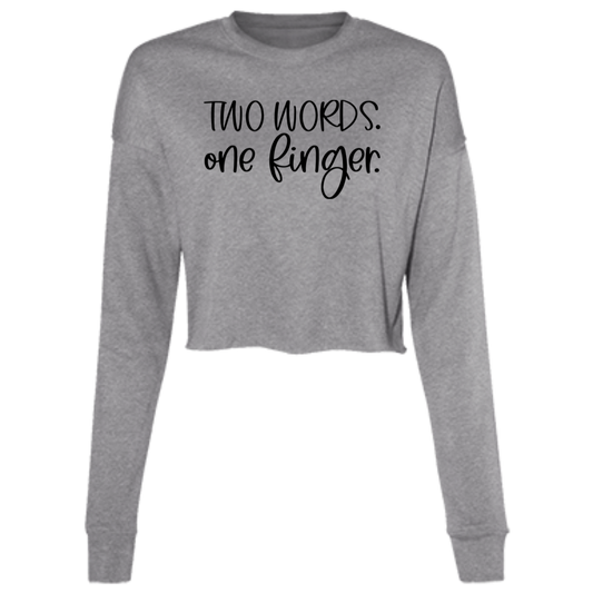 One Finger B7503 Ladies' Cropped Fleece Crew