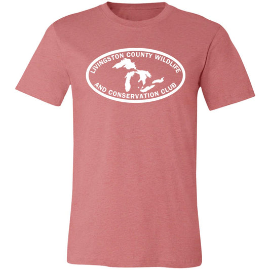 LCWCC Lakes - White 3001C Unisex Jersey Short-Sleeve T-Shirt