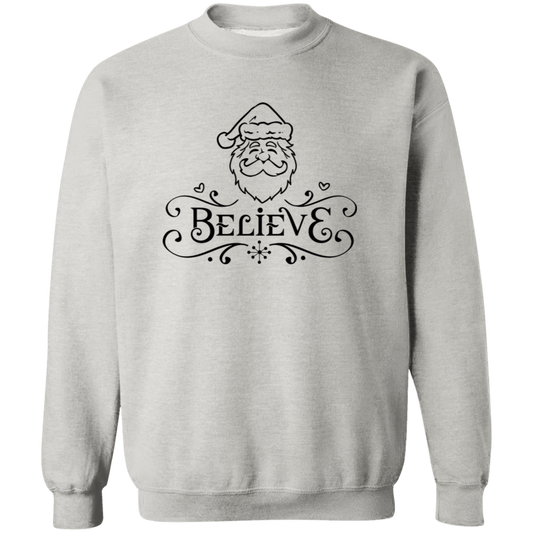 Believe Santa G180 Crewneck Pullover Sweatshirt