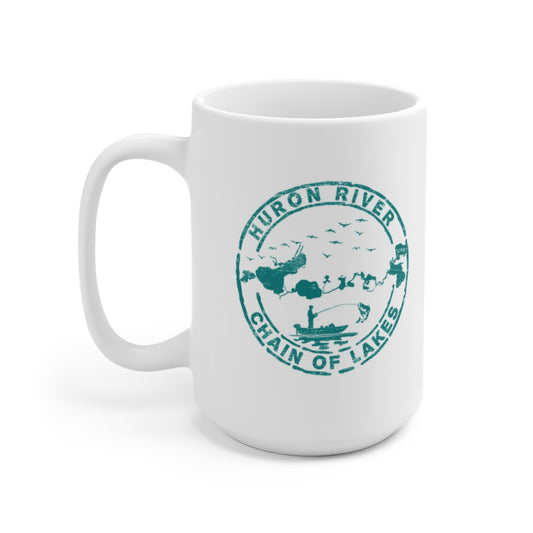 ***2 SIDED***  Ceramic Mug 15oz 2 Sided - Lake Life - HRCL FL